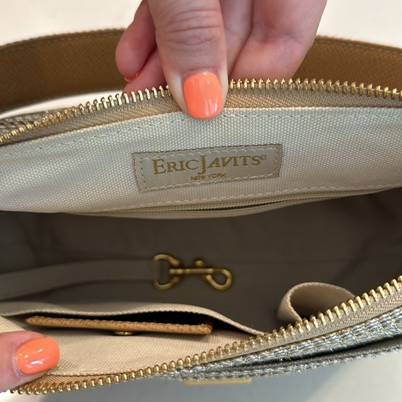 Eric Javits New York Gold/Silver Woven Shoulder/Handbag - Picture 5 of 8